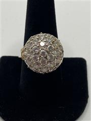 10K YELLOW GOLD CZ RING 7.6G SIZE 10